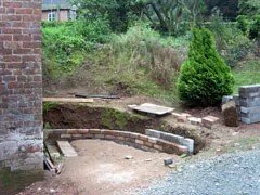 part built retaining weall